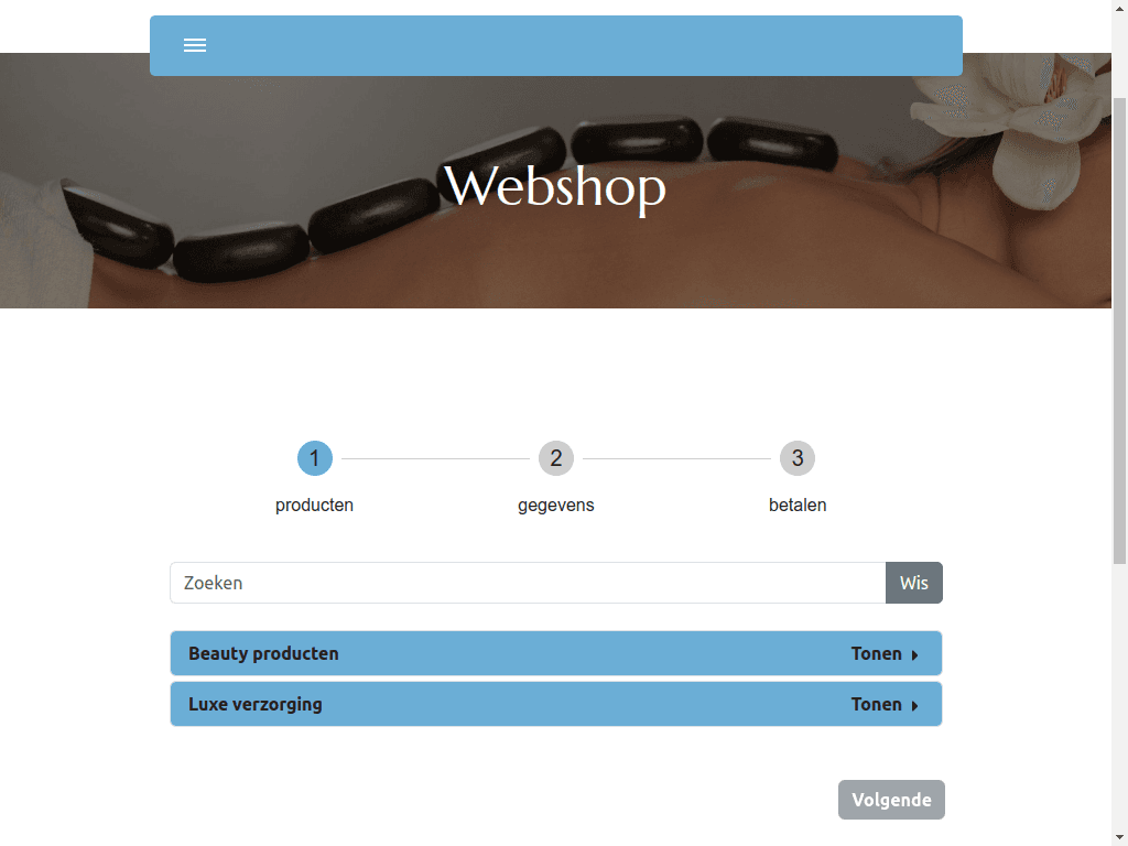 Webshop widget